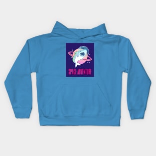 Space Adventure Shark Kids Hoodie